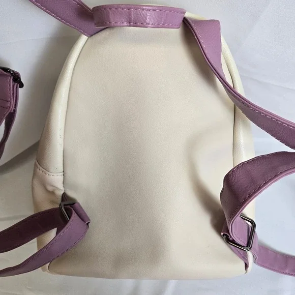 Loungefly Harry Potter Floral Deathly Hollows Mini Backpack, Cream Purple - Picture 3 of 16